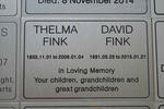 FINK David 1931-2015 & Thelma 1933-2006