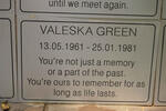 GREEN Valeska 1961-1981