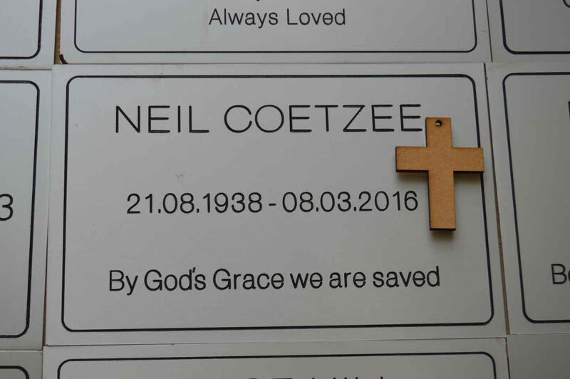 COETZEE Neil 1938-2016