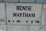 MAYTHAM Denise 1954-1992