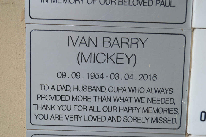 BARRY Ivan 1954-2016