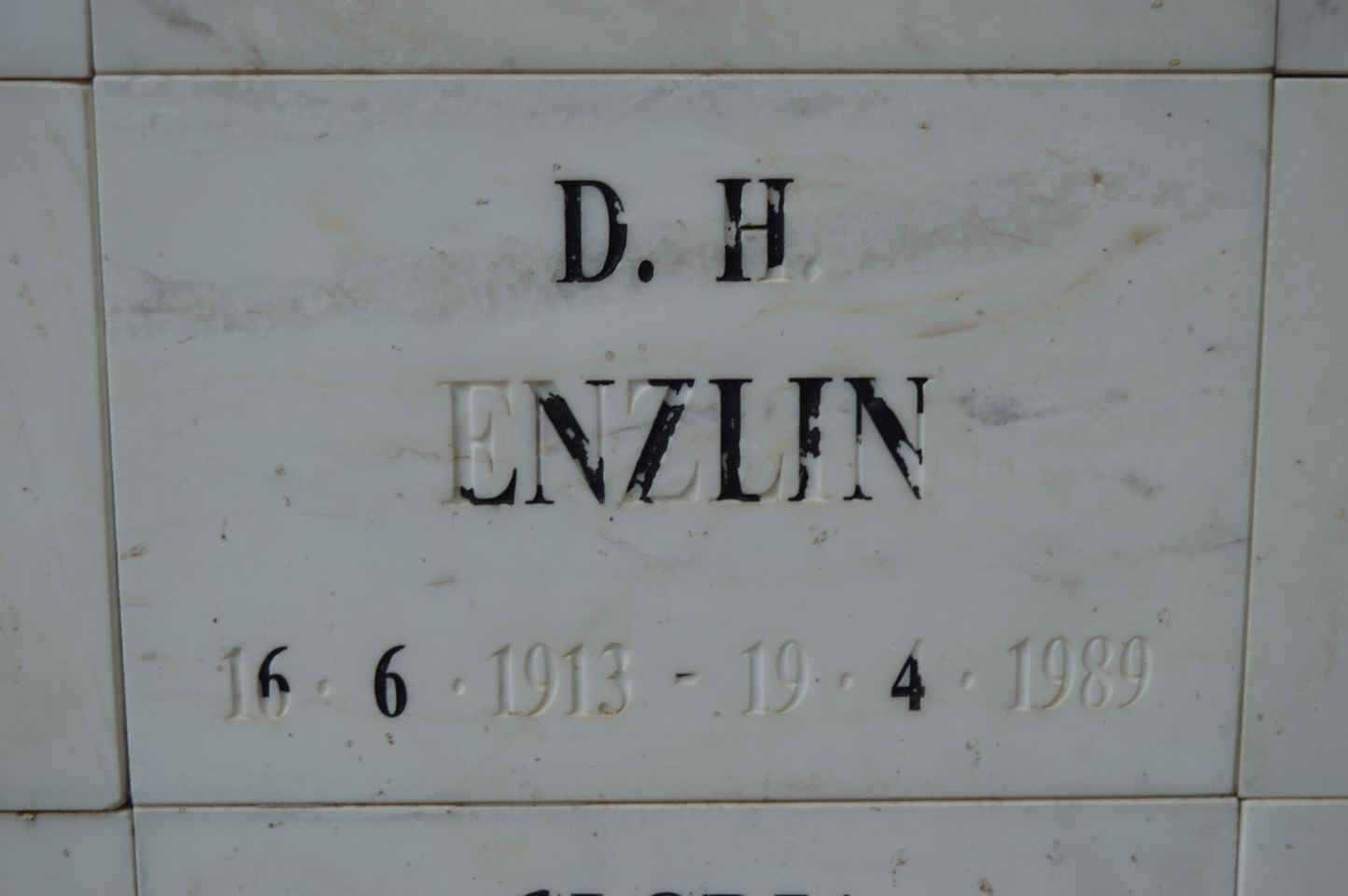 ENZLIN D.H. 1913-1989