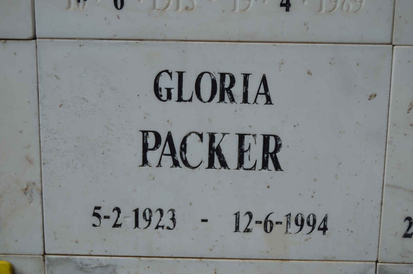 PACKER Gloria 1923-1994