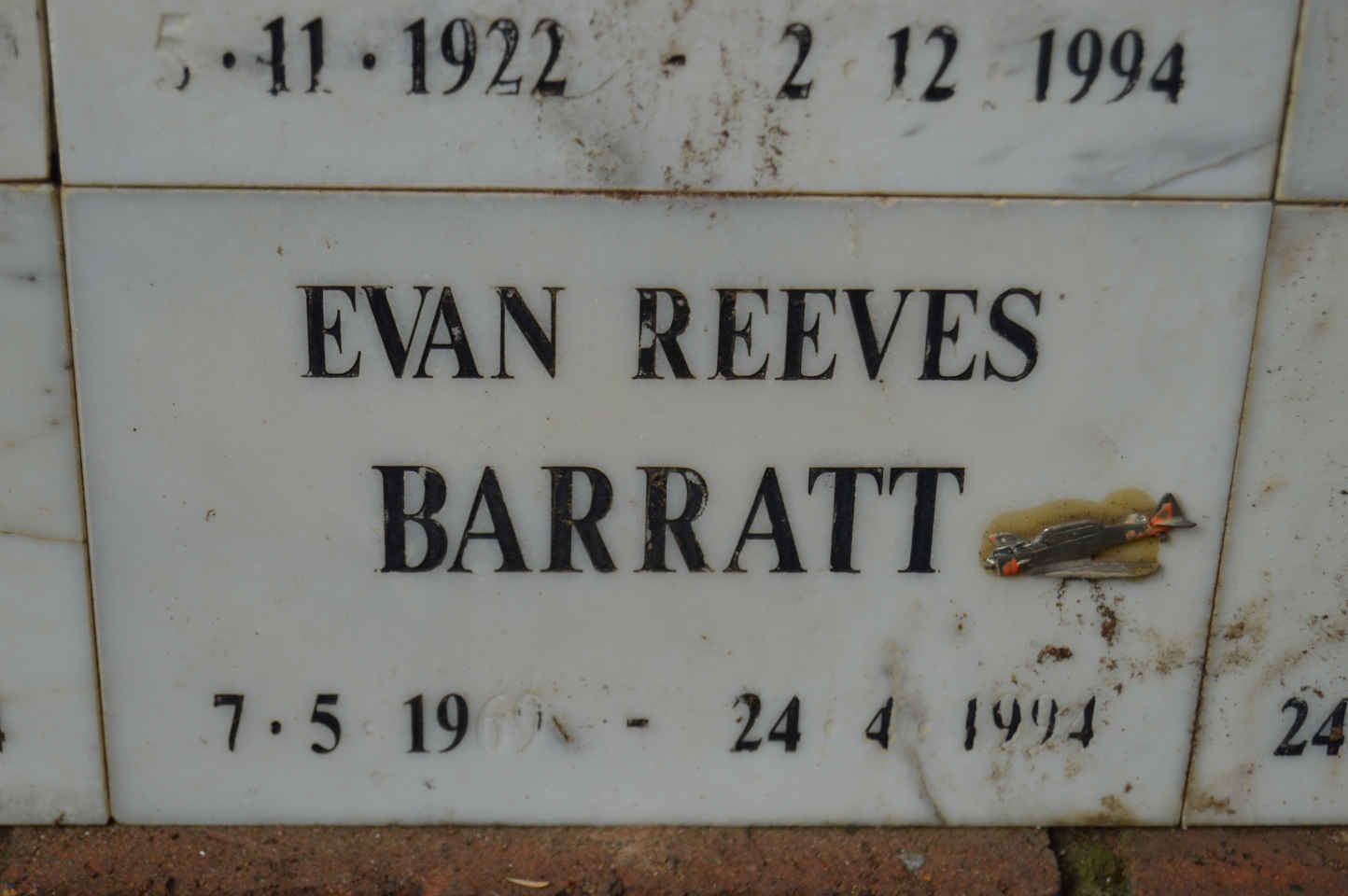 BARRATT Evan Reeves 1969-1994
