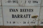 BARRATT Evan Reeves 1969-1994