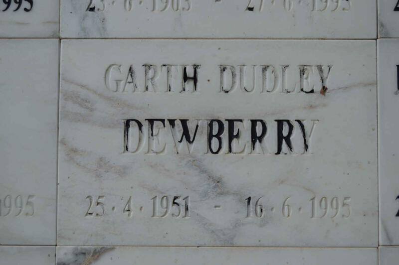 DEWBERRY Garth Dudley 1951-1995