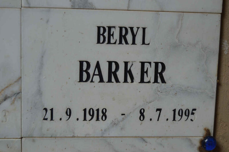 BARKER Beryl 1918-1995