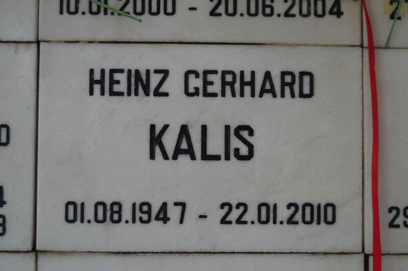 KALIS Heinz Gerhard 1947-2010
