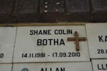 BOTHA Shane Colin 1981-2010