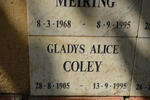 COLEY Gladys Alice 1905-1995