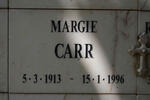 CARR Margie 1913-1996