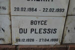 PLESSIS Boyce, du 1926-1996