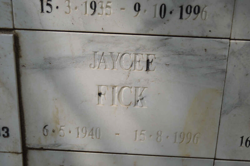 FICK Jaycee 1940-1996