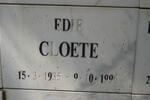 CLOETE Edie 1935-1996
