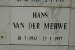 MERWE Hans, van der 1932-1997