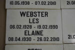WEBSTER Les 1928-1990 & Elaine 1930-2010