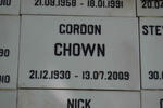 CHOWN Gordon 1930-2009