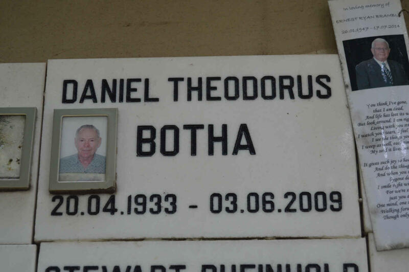 BOTHA Daniel Theodorus 1933-2009
