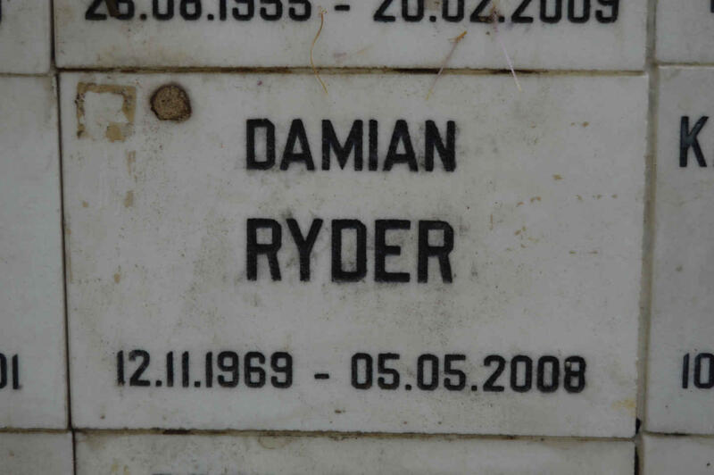 RYDER Damian 1969-2008