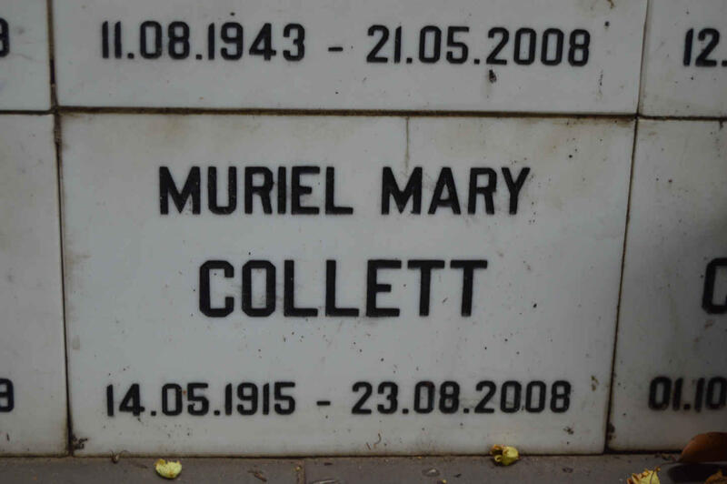 COLLETT Muriel Mary 1915-2008