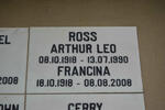ROSS Arthur Leo 1918-1990 & Francina 1918-2008