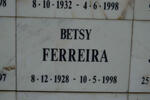 FERREIRA Betsy 1928-1998