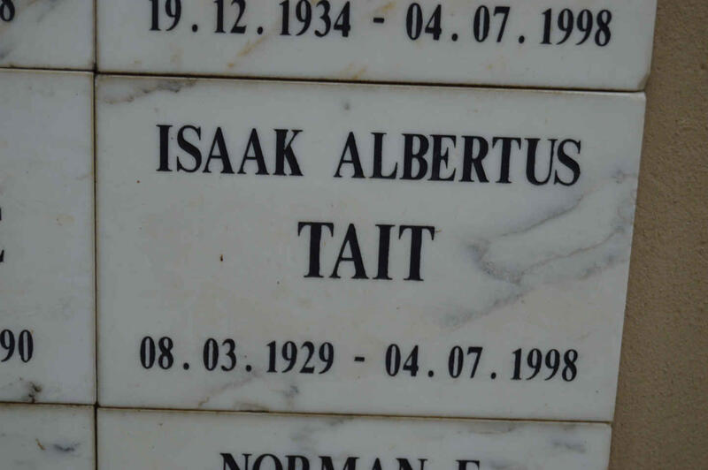 TAIT Isaak Albertus 1929-1998