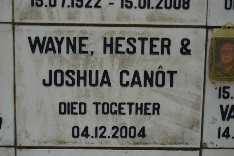 CANÔT Wayne -2004 :: CANÔT Hester -2004 :: CANÔT Joshua -2004