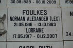 FOULKES Norman Alexander 1916-1983 & Lorraine 1917-2007
