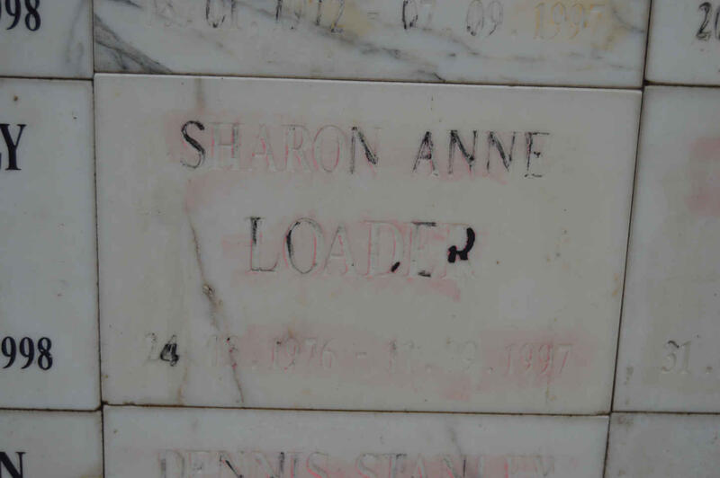 LOADER Sharon Anne 1976-1997