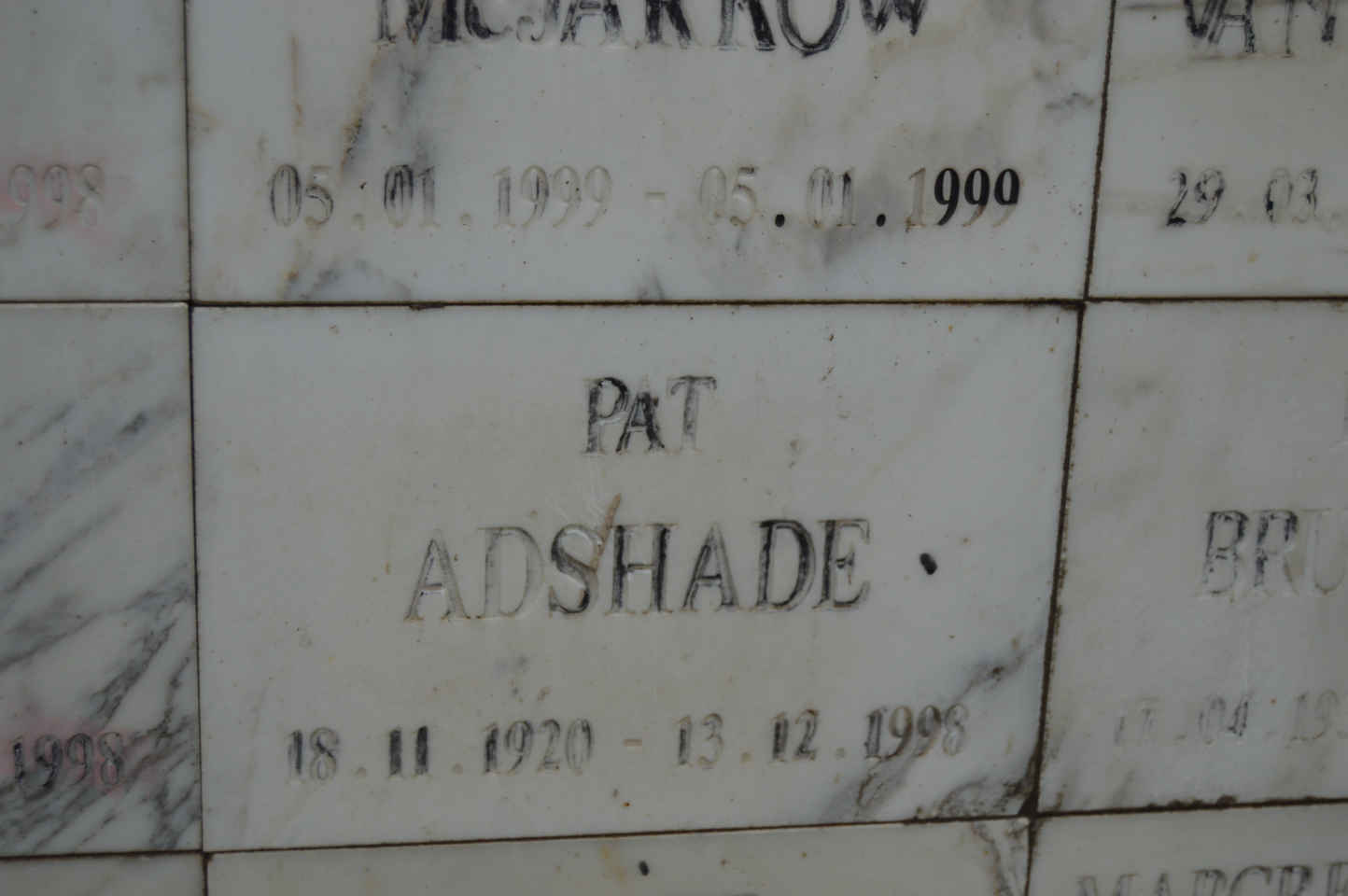 ADSHADE Pat 1920-1998