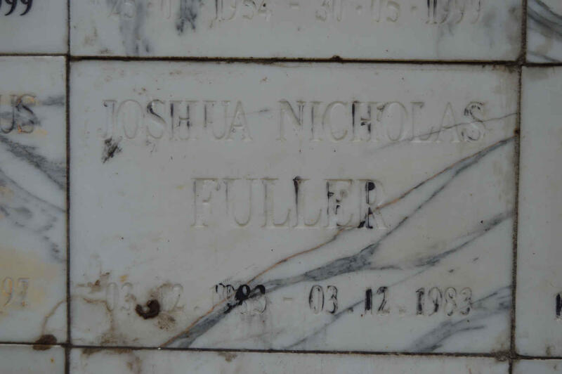 FULLER Joshua Nicholas 1983-1983