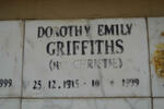 GRIFFITHS Dorothy Emily nee CHRISTIE 1915-1999