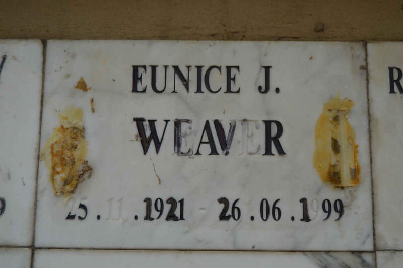 WEAVER Eunice J. 1921-1999