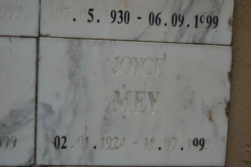 MEY Joyce 1924-1999