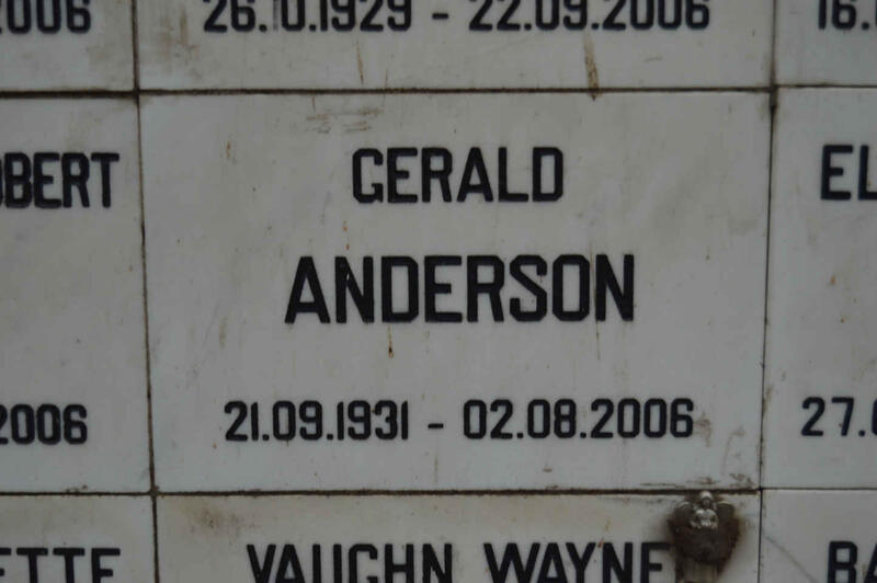 ANDERSON Gerald 1931-2006