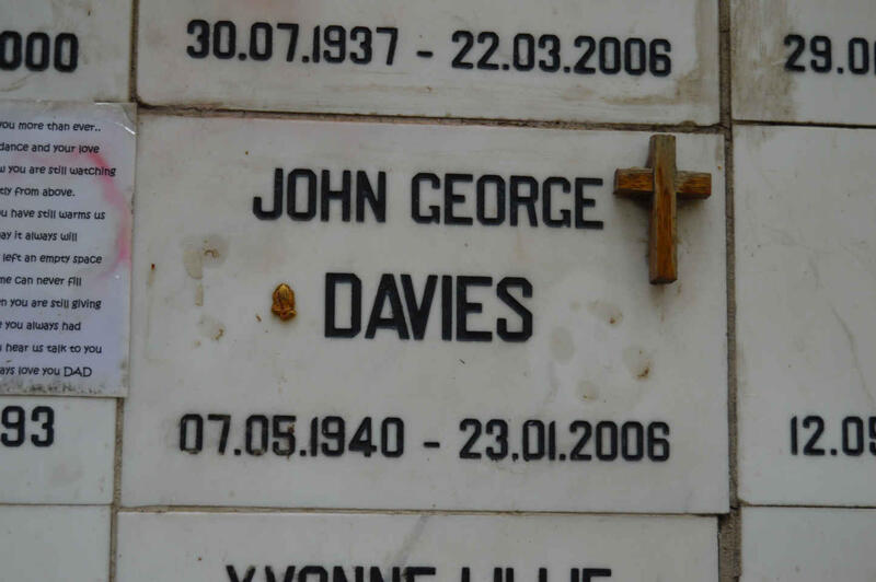 DAVIES John George 1940-2006
