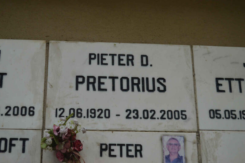 PRETORIUS Pieter D. 1920-2005