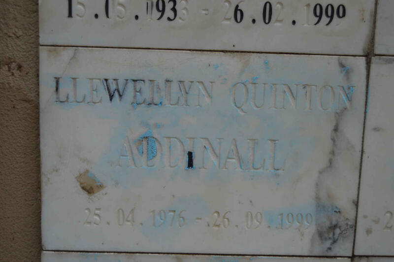 ADDINALL Llewellyn Quinton 1976-1999