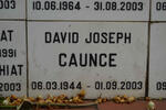 CAUNCE David Joseph 1944-2003