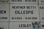 GILLESPIE Heather Betty 1924-2003
