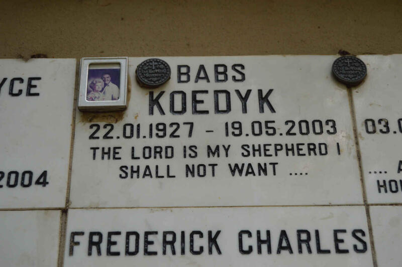KOEDYK Babs 1927-2003