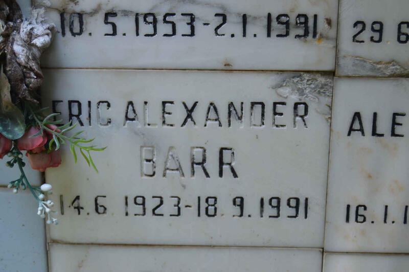 BARR Eric Alexander 1923-1991