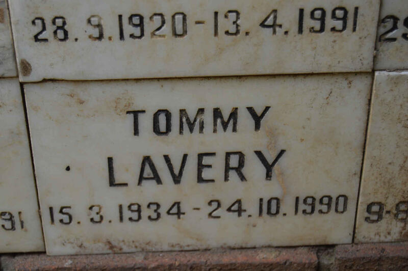 LAVERY Tommy 1934-1990