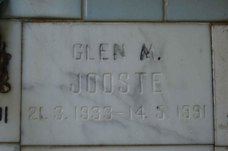 JOOSTE Glen M. 1933-1991