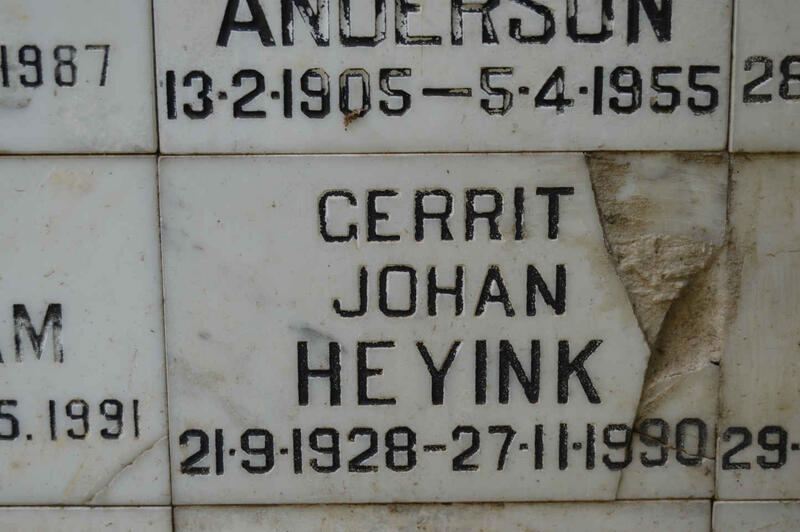 HEYINK Gerrit Johan 1928-1990