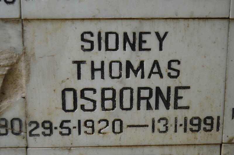OSBORNE Sidney Thomas 1920-1991