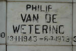 WETERING Philip, van de 1943-1979