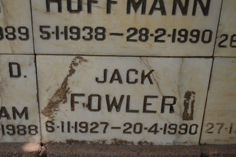 FOWLER Jack 1927-1990