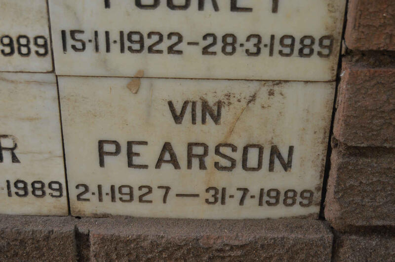 PEARSON Vin 1927-1989